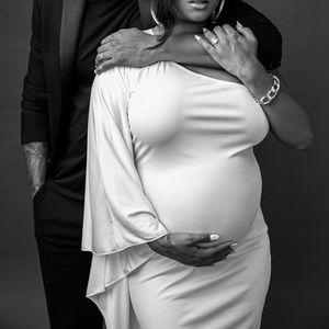 Long One Shoulder Maxi Dress White